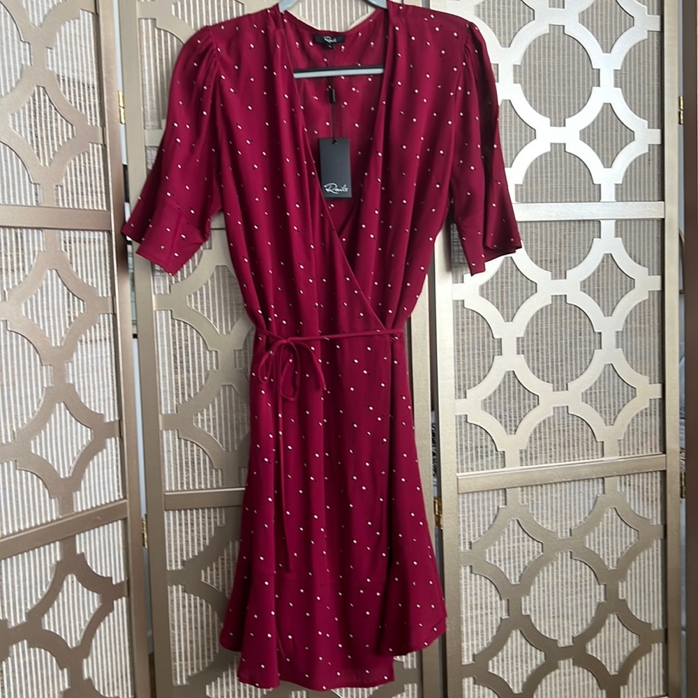 Burgundy wrap dress
